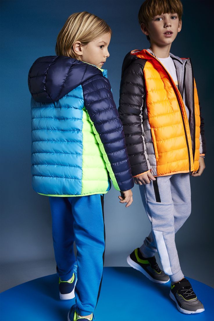 Padding Jacket for Kids With Hoodie Yellow