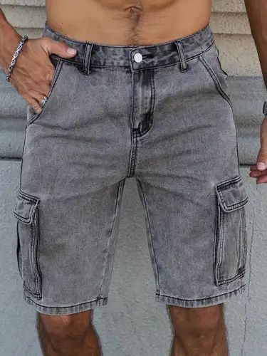 Denim Cargo Short Pants for Men