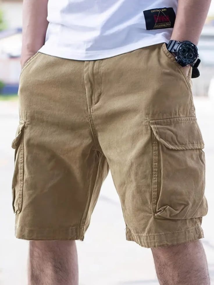 Denim Cargo Short Pants for Men Skinny