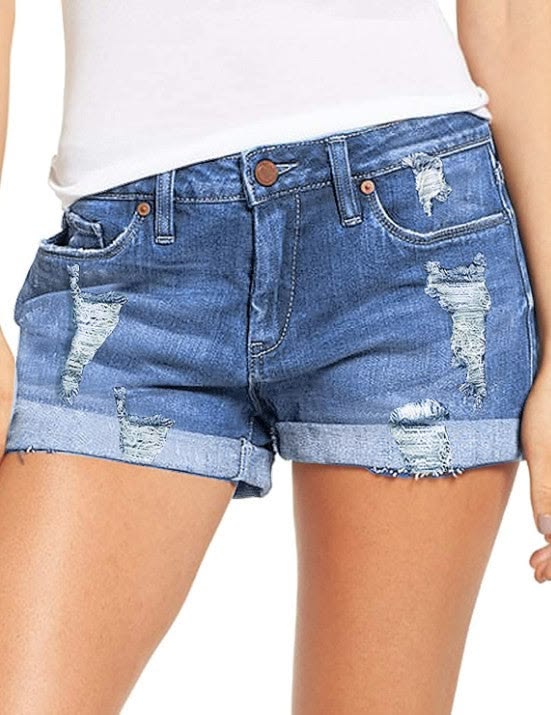 Women's Denim Shorts Light Blue