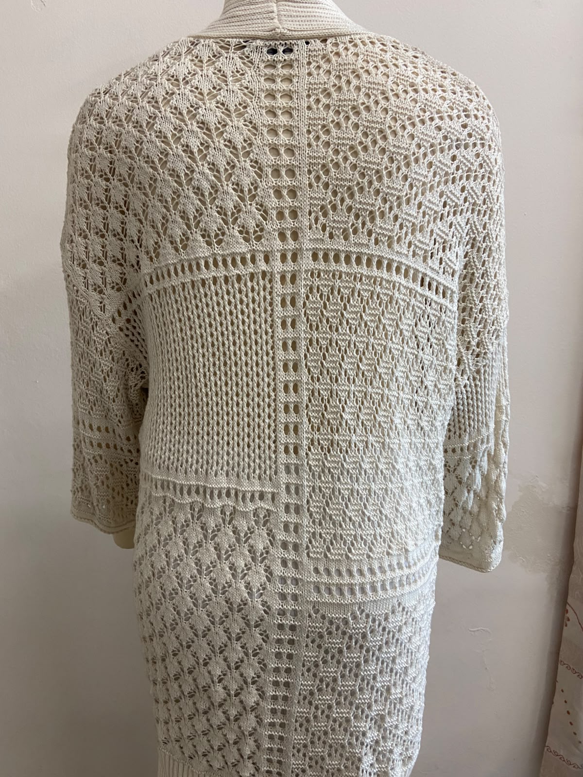 Women's Long Cardigan Jacquard Designed Front
