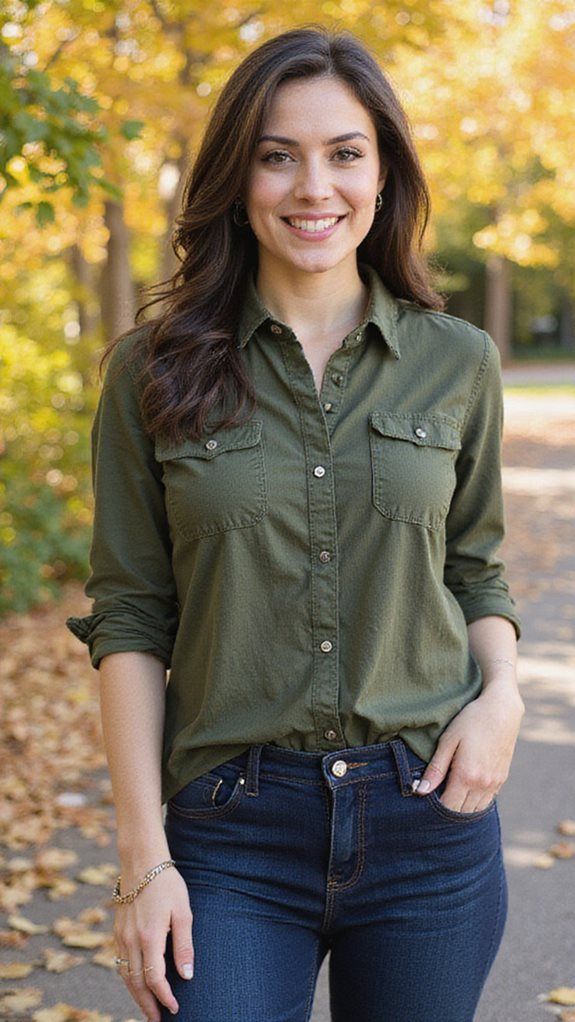 Lady's Long Sleeve Flanin Shirt